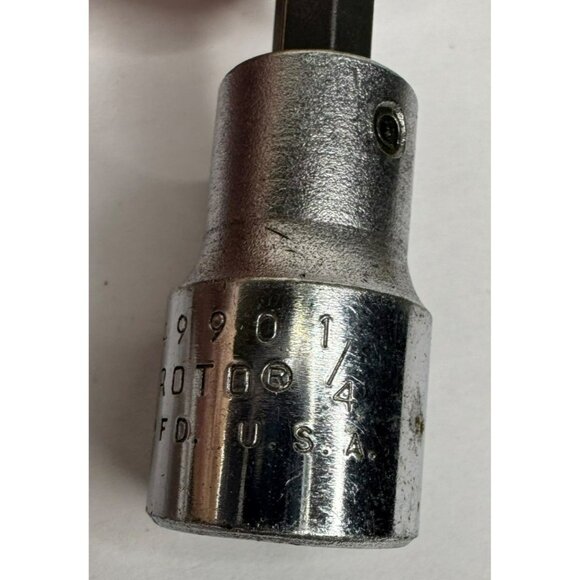 Proto 4990 3/8 Drive x 1/4", 3/8", & 3/8 L" Hex Bit Set Made In USA - Picture 3 of 8